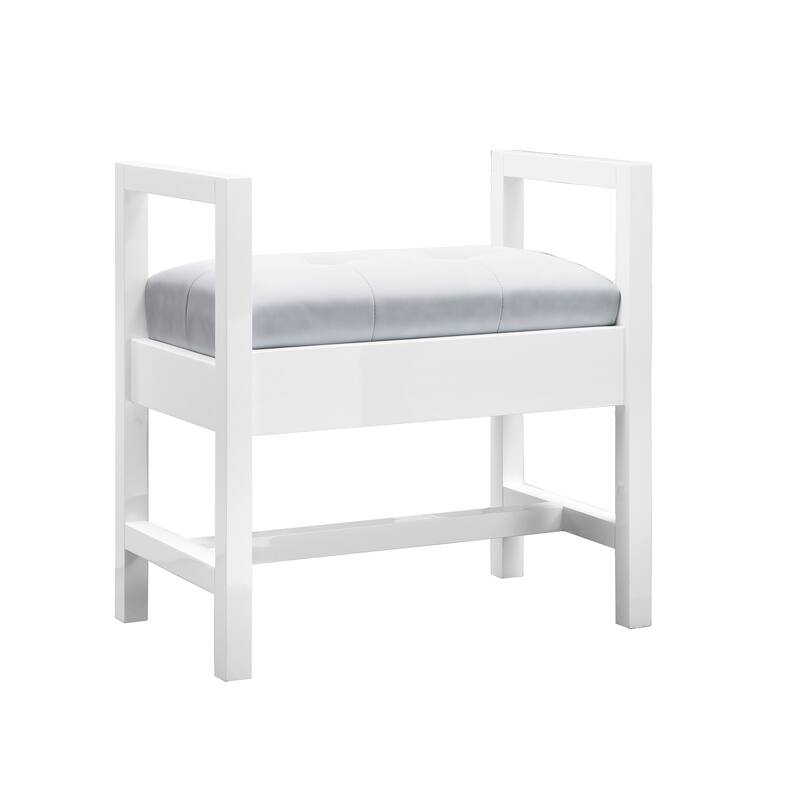 Addison 24.5" Upholsted Bench - 24.5 in. W x 15 in. D x 24.5 in. H