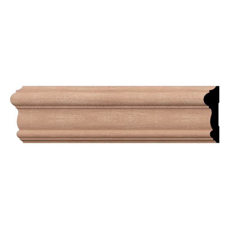 WM297: 11/16-in D x 3-in W x 96-in L Americraft Solid Hardwood Stain Grade Chair Rail Moulding - Sapele Mahogany