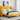 Full Size Modern Platform Bed Frame with Wingback, Light Yellow