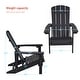preview thumbnail 88 of 102, BONOSUKI Patio Adirondack Chair w/Cupholder,Weather Resistant-Set of 4