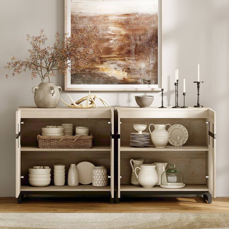 Modern TV Stand for TVs up to 120 Inches, 4-in-1 Media Console with 6 Drawers and Adjustable Shelves, Entertainment Center