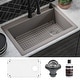 preview thumbnail 5 of 86, Karran Drop-In Quartz 33 in. 1-Hole Single Bowl Kitchen Sink Kit