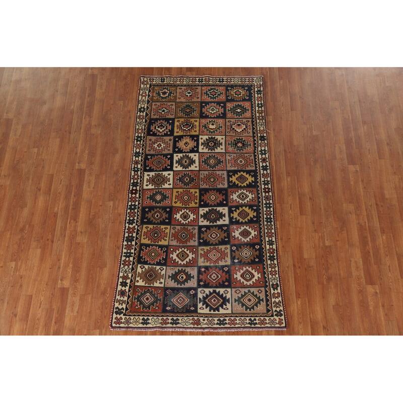 Bakhtiari Persian Vintage Area Rug Hand-knotted Wool Carpet - 3'10"x 7'5"