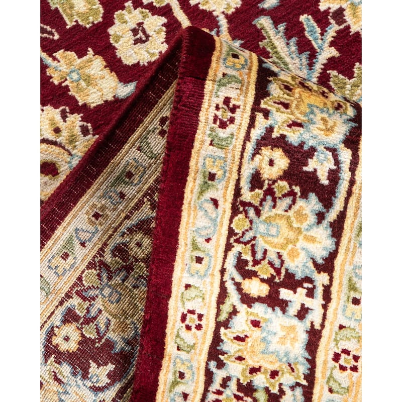 Overton Handknotted Wool Traditional Oriental Red Area Rug - 3' x 5'
