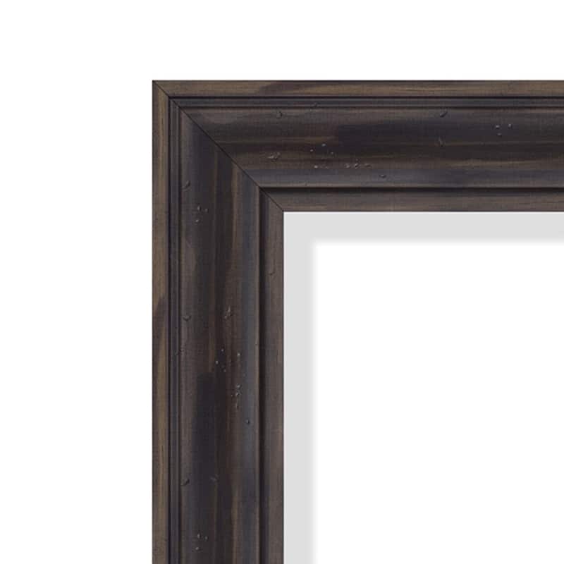 Amanti Art Rustic Pine Black Narrow Framed Dry Erase Magnetic Board