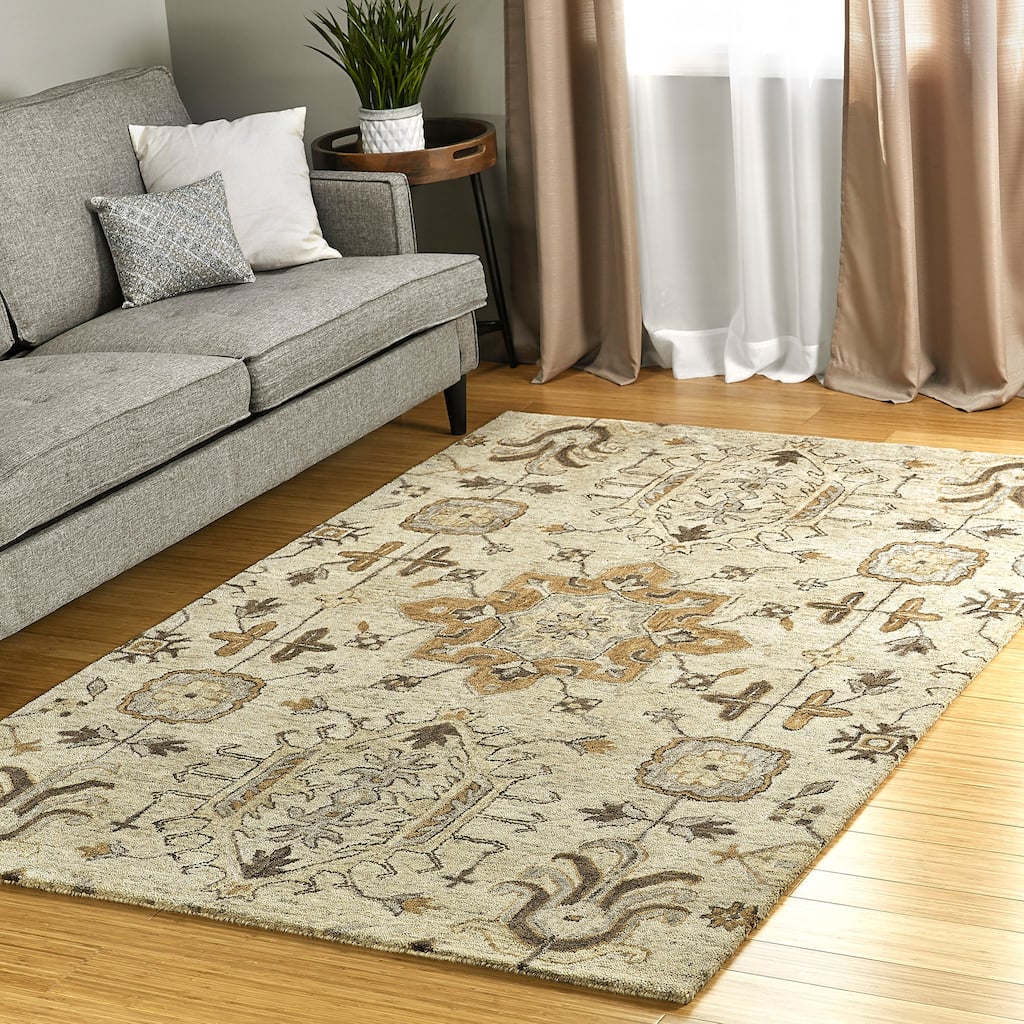 Chancelor CHA07-29 Sand Hand-Tufted Wool Area Rug