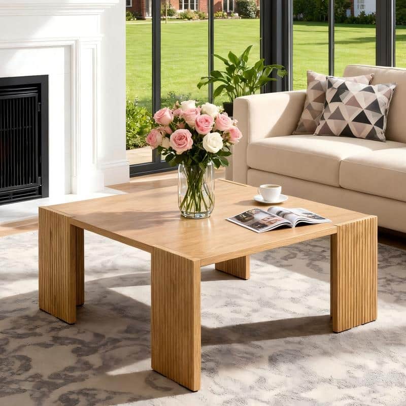 Square Solid Wood Coffee Table
