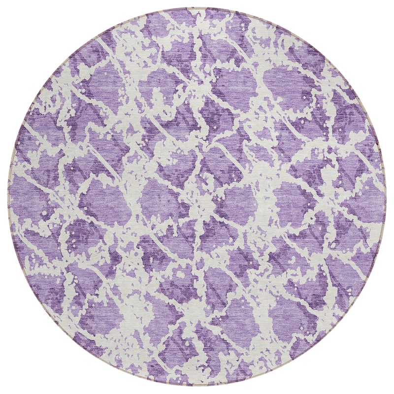 Machine Washable Indoor/ Outdoor Abstract Modern Chantille Rug