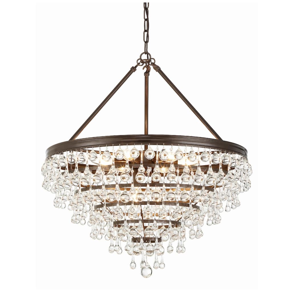 Crystorama Lighting Group Calypso 8 Light 24" Wide Chandelier with