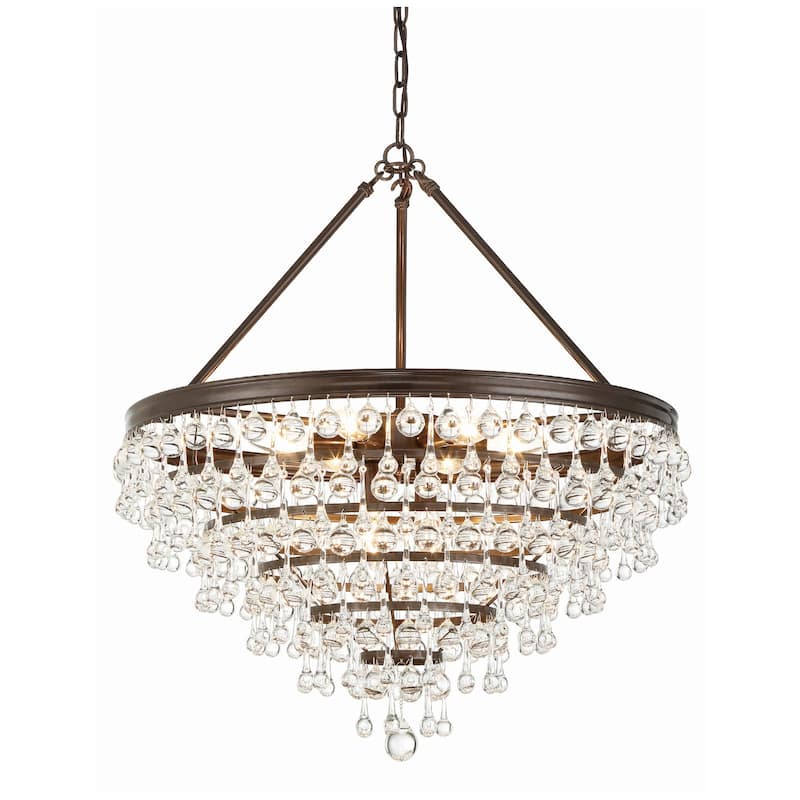 Crystorama Lighting Group Calypso 8 Light 24" Wide Chandelier with - Vibrant Bronze