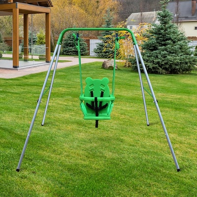 Playground Indoor/Outdoor Playset Full Bucket Baby Toddler Swing Sets