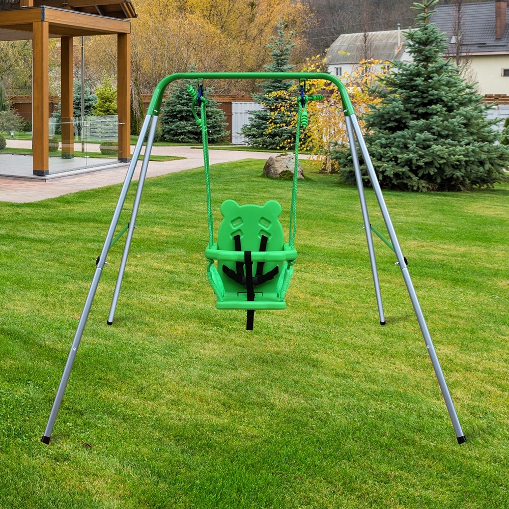 Playground Indoor/Outdoor Playset Full Bucket Baby Toddler Swing Sets