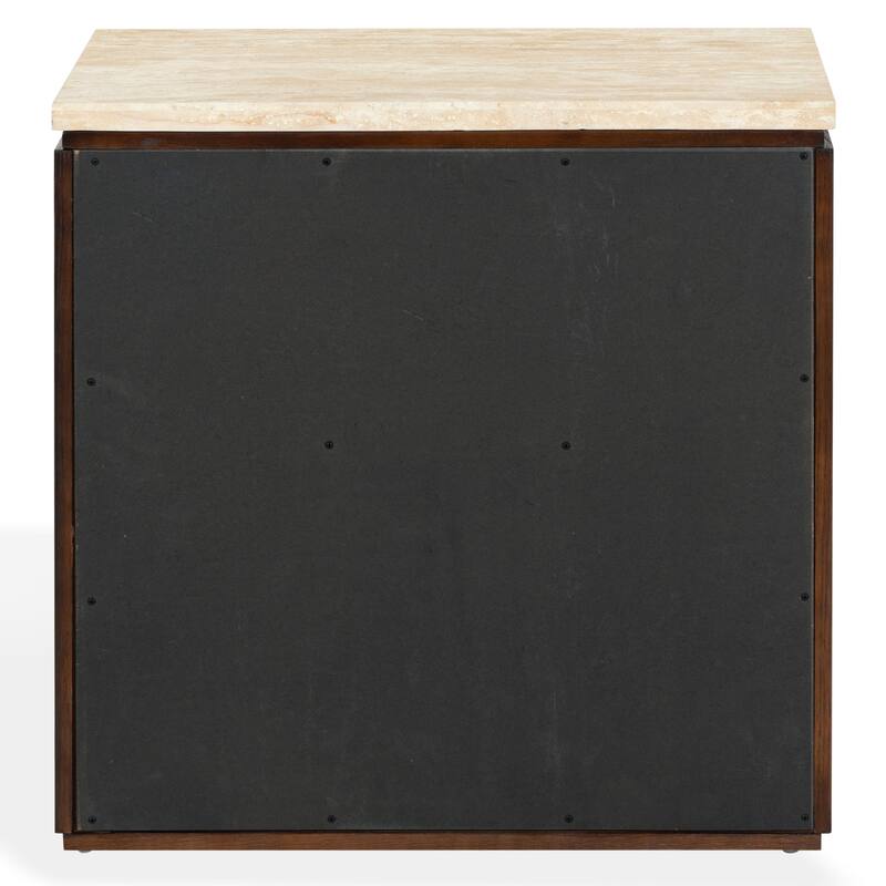 SAFAVIEH Couture Alaura Travertine Top Nightstand