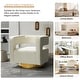 preview thumbnail 4 of 114, HULALA HOME Carisa Modern Upholstered Swivel Open-Back Barrel Chair with Golden Base