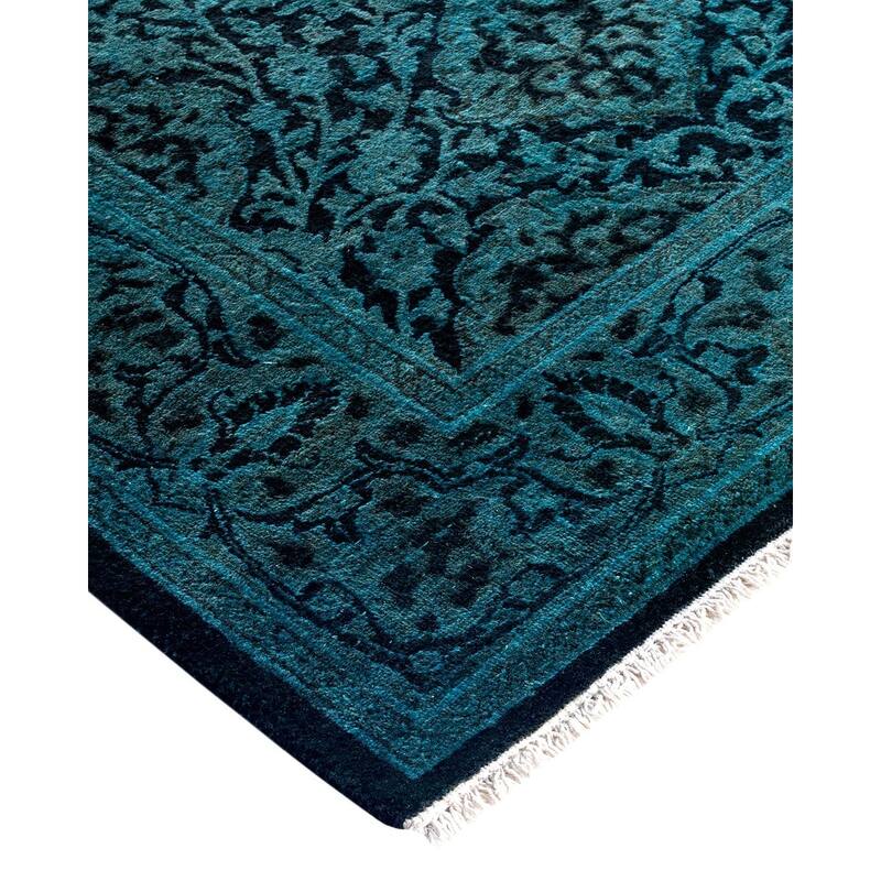 Contemporary Overdyed Wool Hand Knotted Runner - 2' 8" x 9' 10"