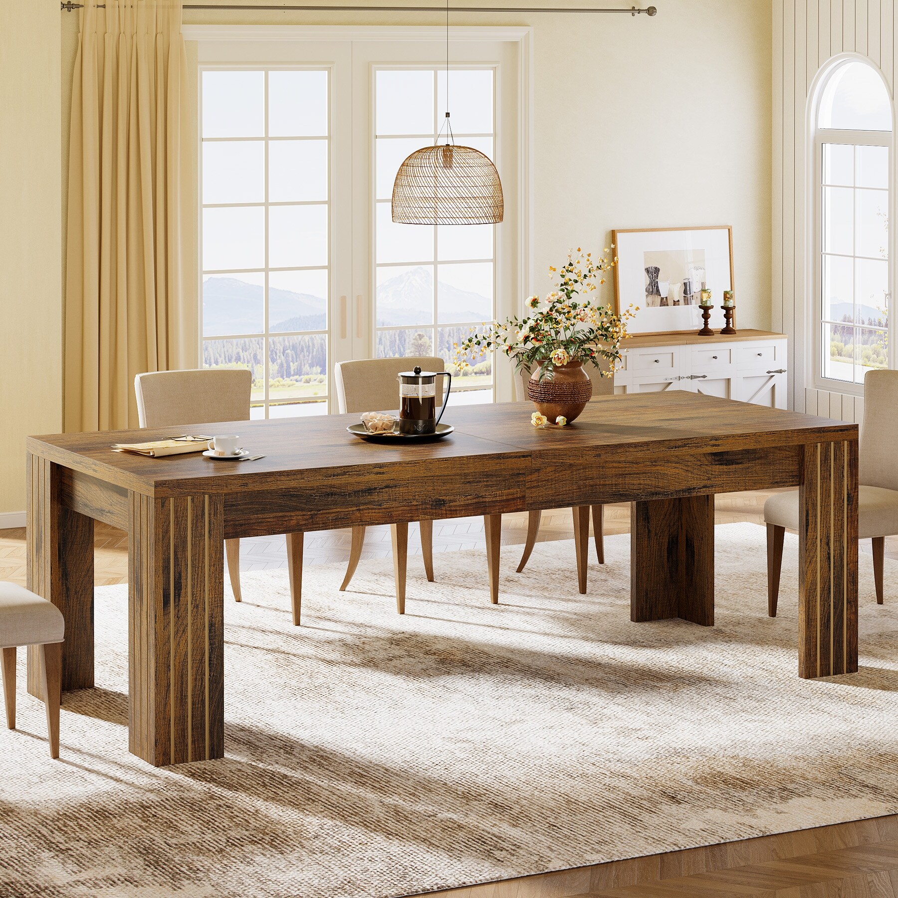 テーブル用品 sold 78.7''-Large-Dining-Table-for-