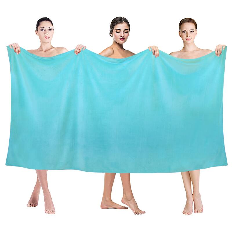 Oversized Bath Sheet,Jumbo Large Bath Towel Sheet - 35"x70" - Aqua