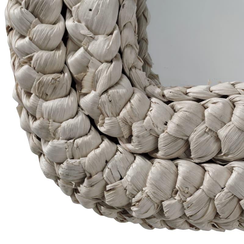 Alden Décor Savannah Woven Corngrass Arch Wall Mirror