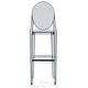 preview thumbnail 15 of 18, Set of 2 Modern High Back Side Armless Bar Stools With Backs Chairs For Kitchen Island Home Indoor Outdoor Patio Clear