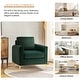 preview thumbnail 12 of 43, Ganymedes Modern Velvet Accent Arm Chair with Golden Legs by HULALA HOME