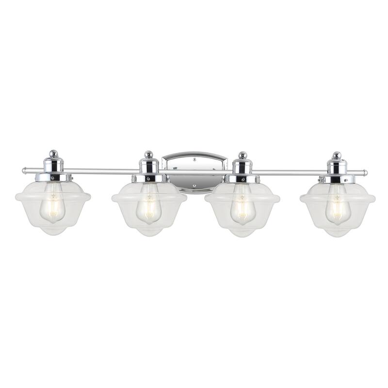 Marais Iron/Glass Schoolhouse LED Vanity Light, by JONATHAN Y