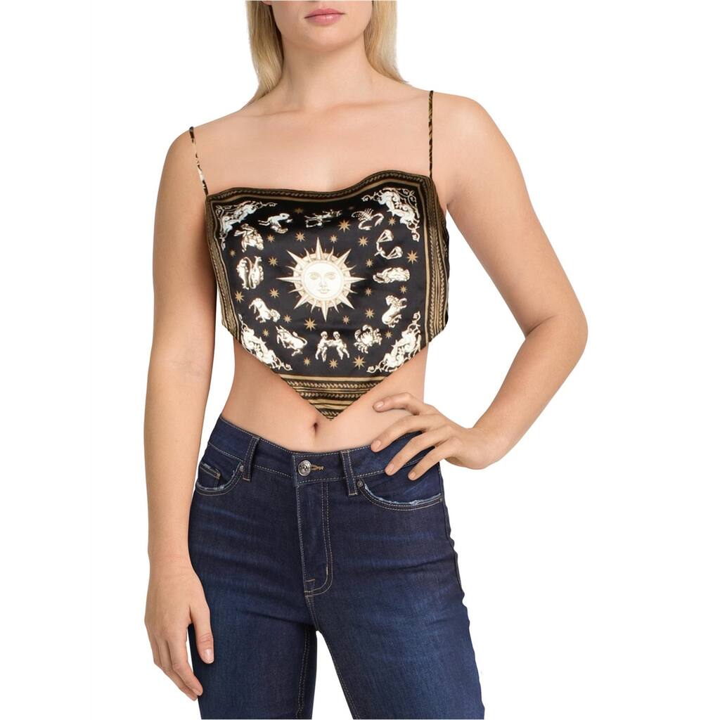 Danielle Bernstein Womens Celestial Tank Top,, Black, 20W