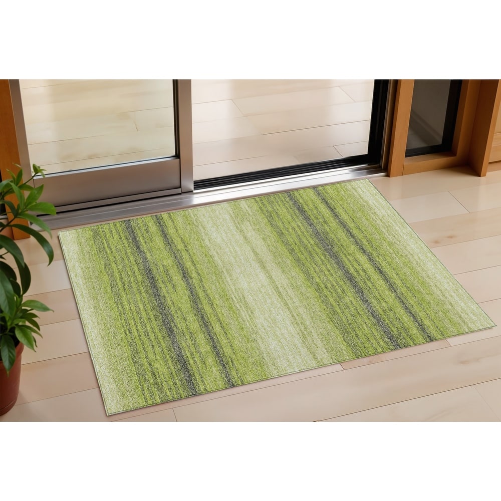 HomeRoots Abstract Transitional Rectangle Outdoor Rug