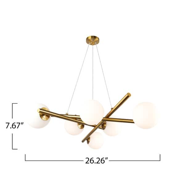 dimension image slide 0 of 3, Artcraft Lily - Bathroom Vanity - Brushed Brass Finish - Wispy White Murano Style Glass Shade