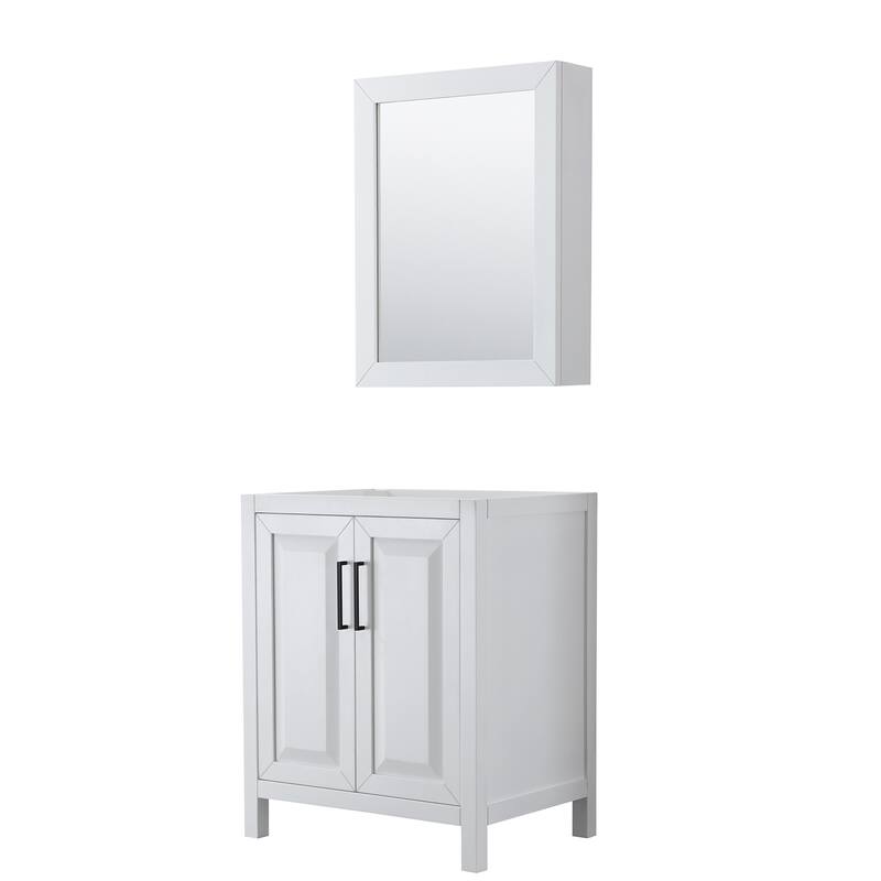 Daria 30-inch Single Vanity, No Top, Medicine Cabinet