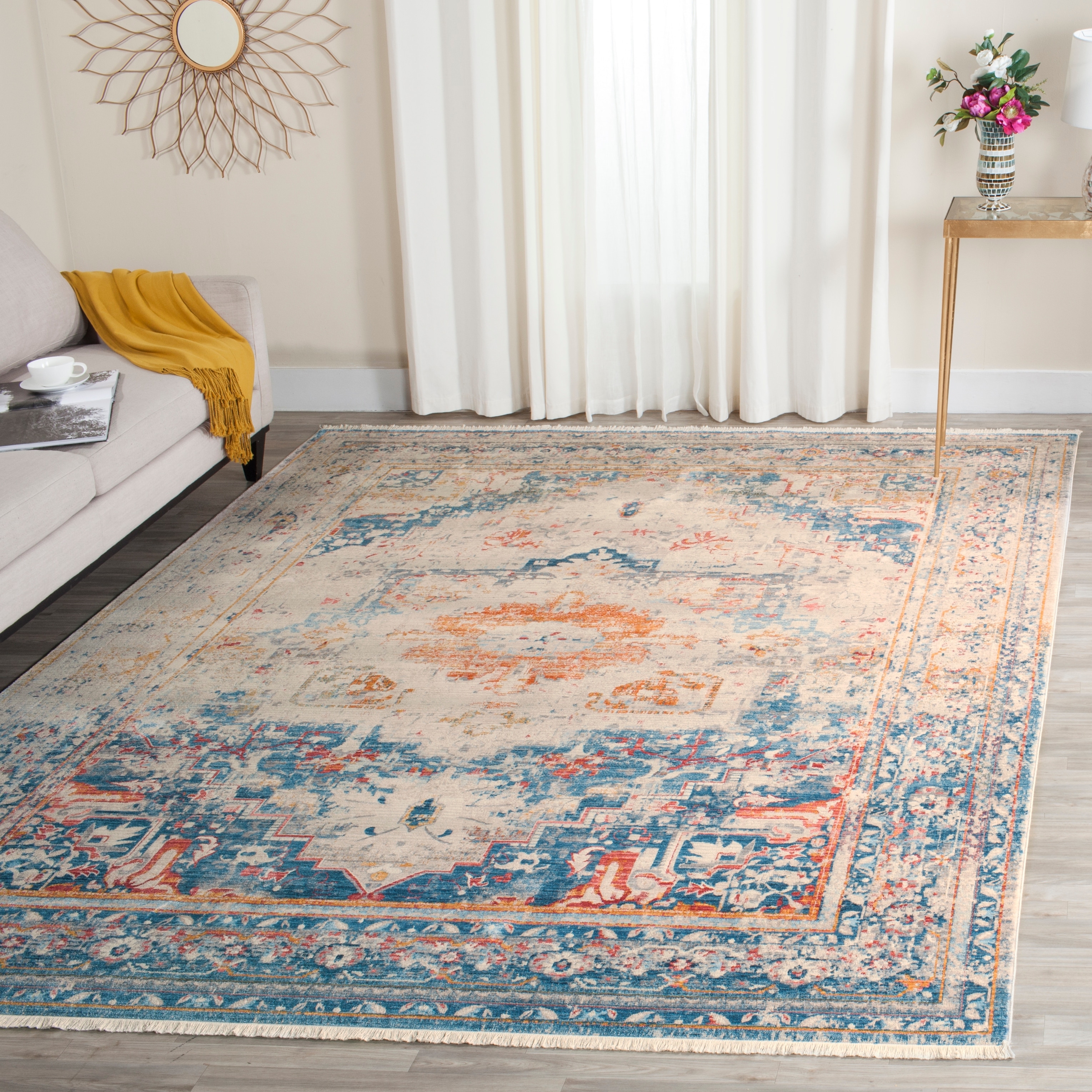 SAFAVIEH, Vintage Persian Veneranda Oriental Distressed Rug