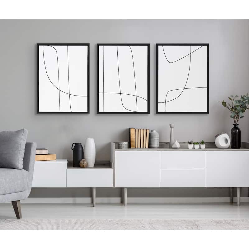 Kate and Laurel Sylvie Lines Canvas by The Creative Bunch Studio