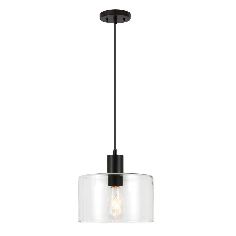 Henri Hand-Blown Metal/Glass Pendant