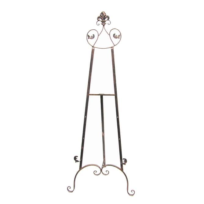 DesignStyles Decorative Metal Easel Stand FleurDeLis On Sale Bed