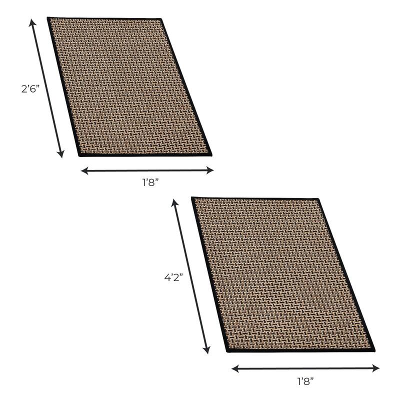 Linery & Co. Machine Washable Slip Resistant Bordered 2 Pack Accent Rugs