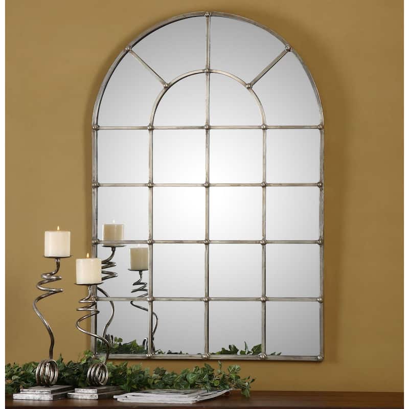 Uttermost Barwell Arched Window Pane Farmhouse Mirror