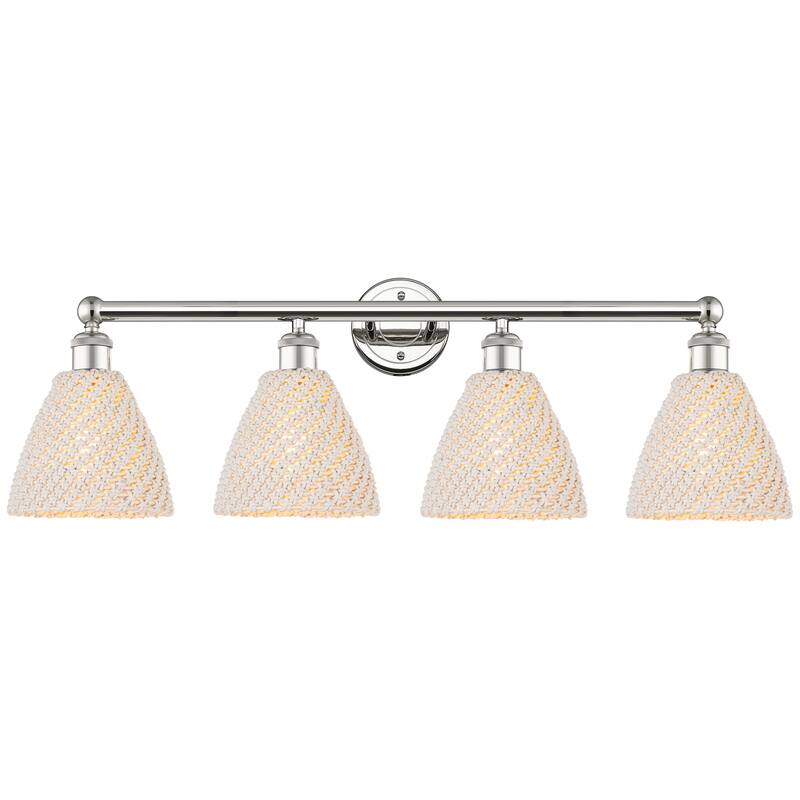Innovations Lighting Endless Possibilities Edison - Bristol Natural - 4 Light 35" Bath Vanity Light - Polished Nickel