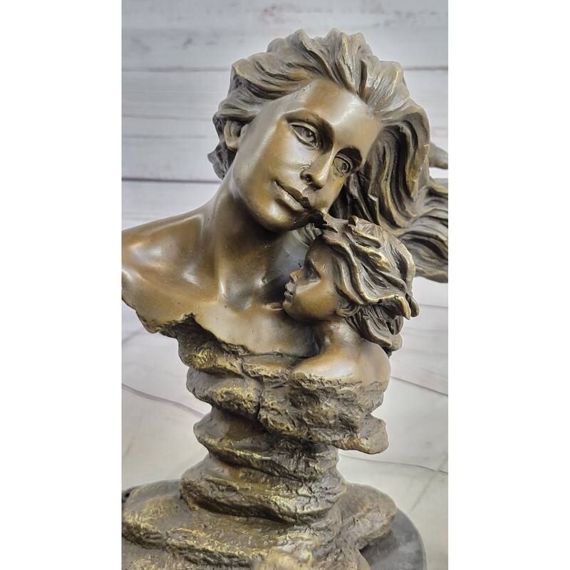 Mother Child Bronze Sculpture Maternity Mothers Day Shower Gift Maternal Love