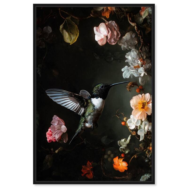 Nectar Thief II Canvas by Art Remedy - Black - 20" x 30"