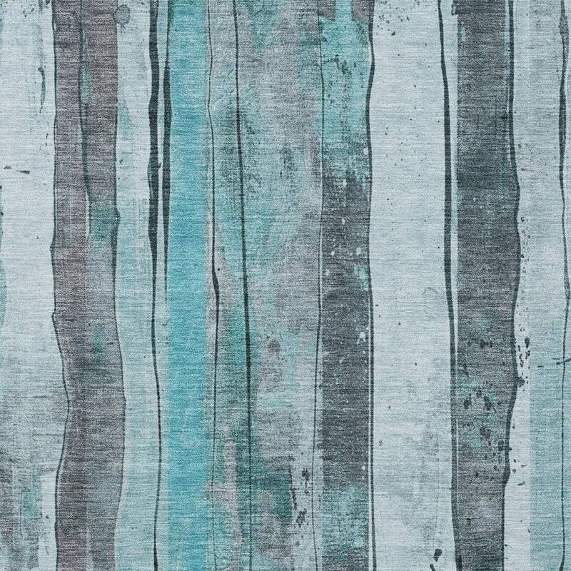 HomeRoots Striped Transitional Rectangle Outdoor Rug
