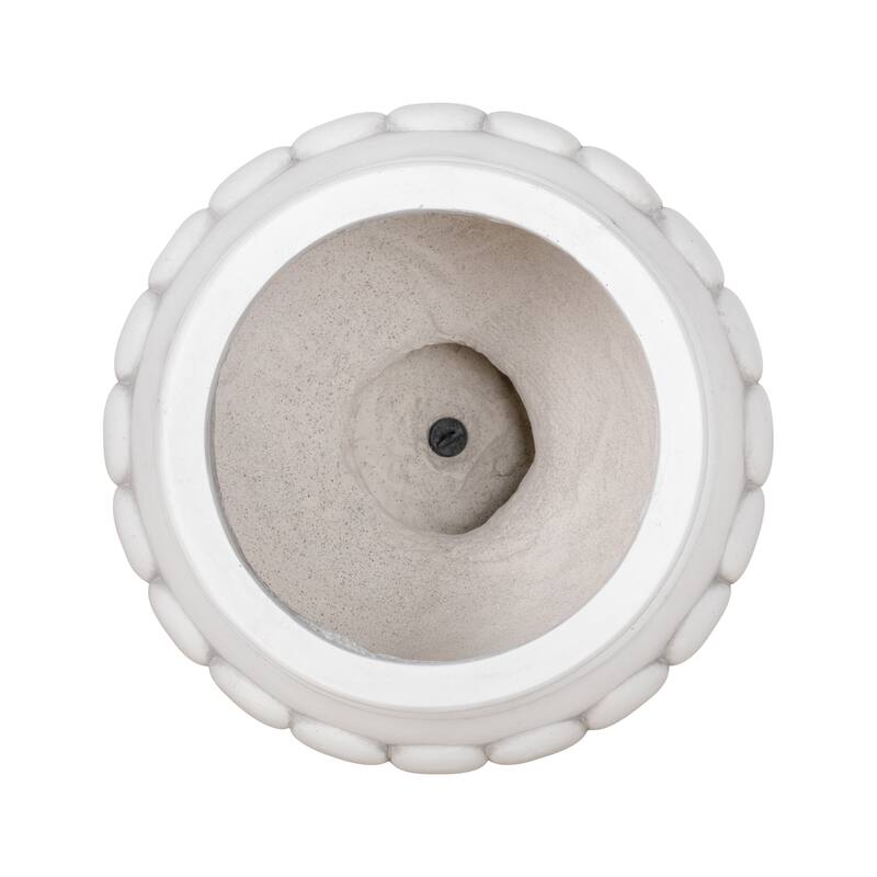 Christopher Knight Home - 23.03"H Classical Scalloped Lightweight Concrete Pedestal Urn Planter for Garden & Front Porch