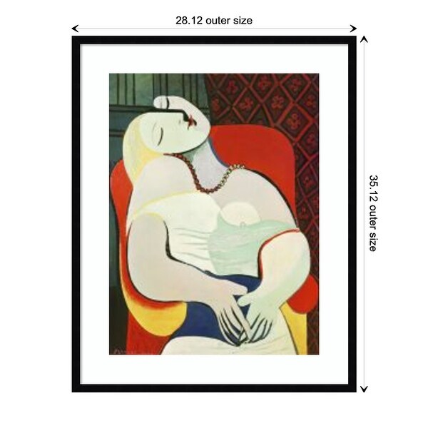 The Dream 1932 by Pablo Picasso Framed Wall Art Print - Bed Bath