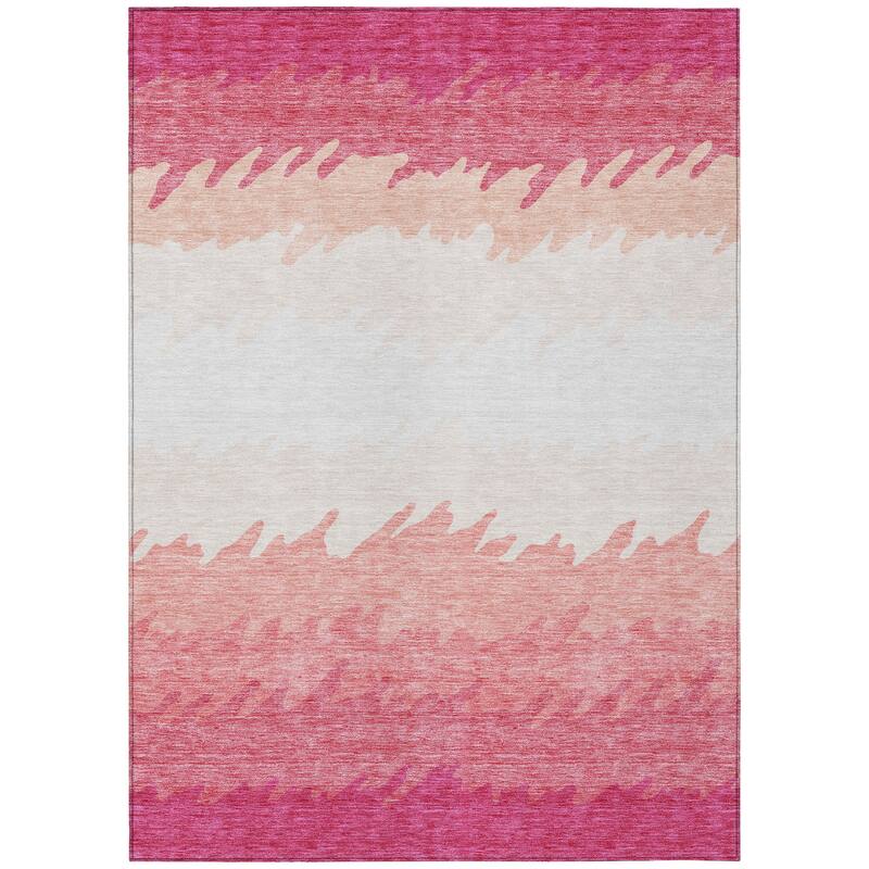 Machine Washable Indoor/ Outdoor Chantille Abstract Ombre Rug