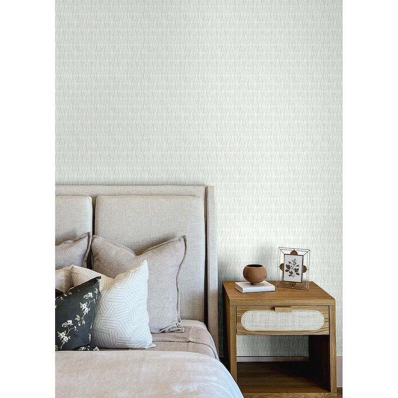 Chesapeake Nabi Aqua Geometric Wallpaper