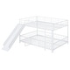 preview thumbnail 7 of 38, Unique Design Full over Full Size Metal Bunk Bed with Slide and Guardrails