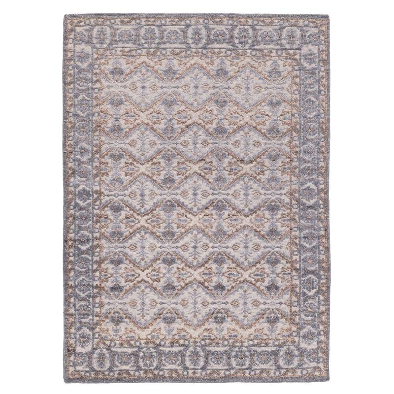 ECARPETGALLERY Hand-knotted Jules Serapi Grey Wool Rug - 5'4 x 7'4