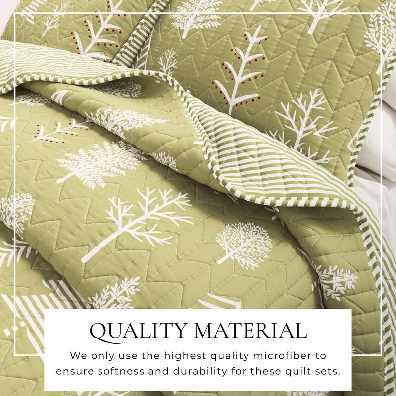 Linery & Co. Winter Forest Microfiber Quilt Set with Shams