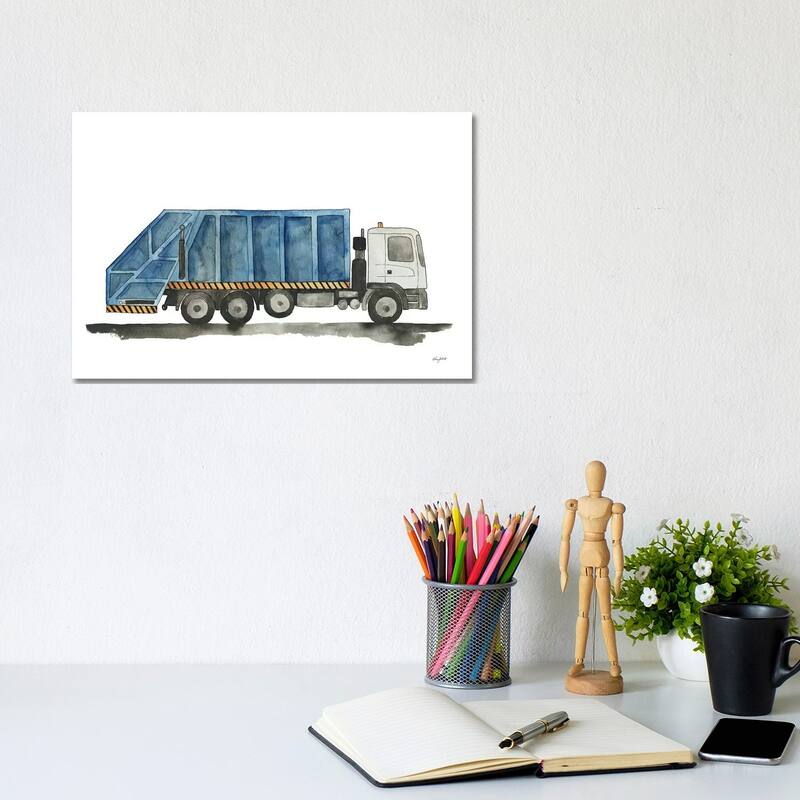 iCanvas "Garbage Truck" by Kelsey McNatt Canvas Print - 8x12x0.75