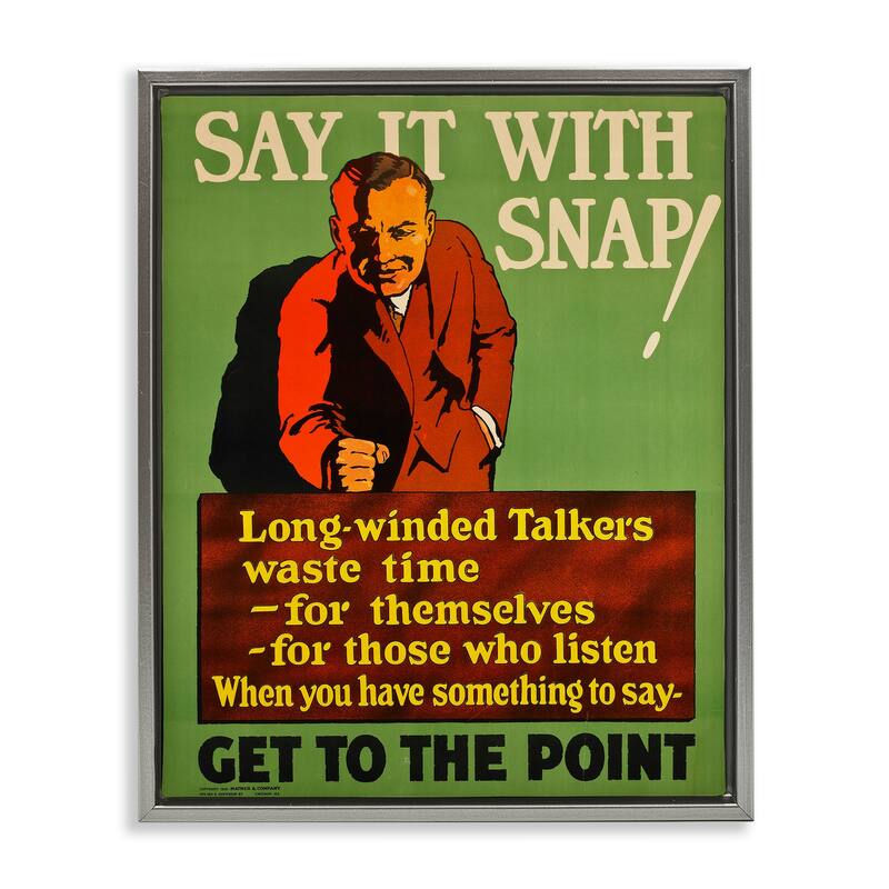 Stupell Vintage Say It With Snap Framed Floater Canvas Wall Art Design By Marcus Jules - 17 x 21 - Grey