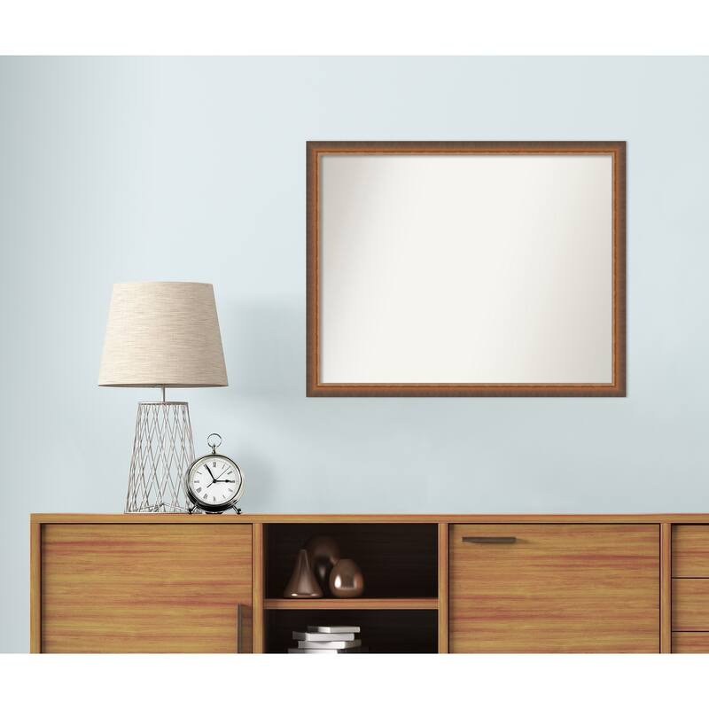 Two Tone Non-Beveled Wood Framed Wall Mirror