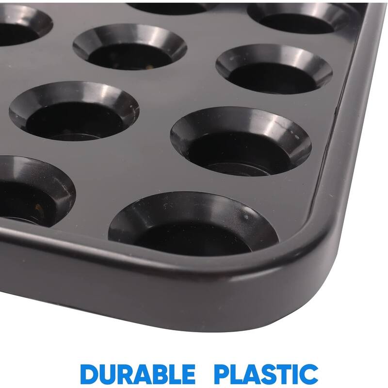 GSE™ Black Plastic Pool Ball Carrying Tray, Billiard Ball Storage Holder/Rack for 2-1/4" Pool Balls